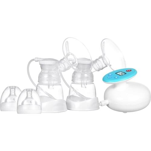 Double Electric Breast Pump BPA-Free Dual Mode of Massaging & Pumping 9 Suction Levels Super Quite Breasting Pumping for Home