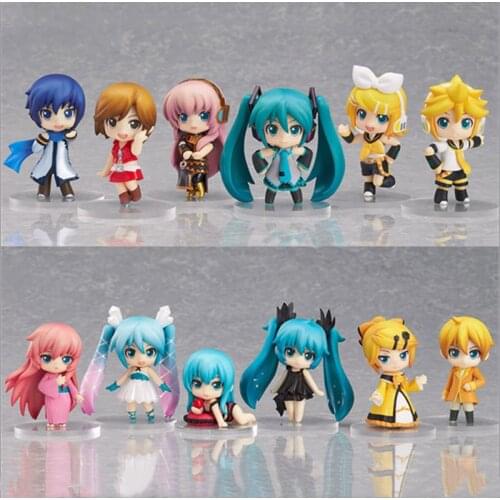 6pcs Japan Anime kawaii Action Hatsune Miku Figures Toys Girls PVC Figure Model Toys Girl Birthday Funny Joy