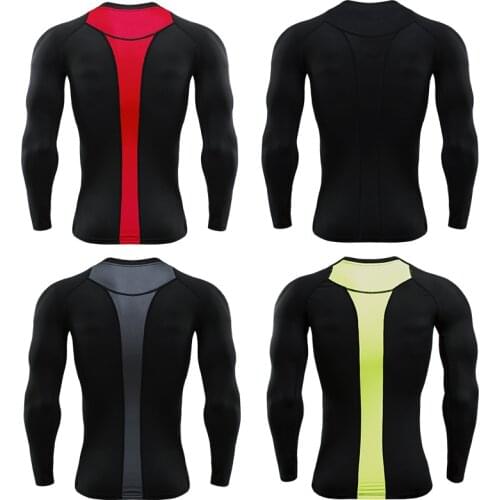Mens Compression Long Sleeve Shirt Running Jersey Fitness Long Sleeves Man Gym Fitness Tight Top Quick Dry Rashgard T-Shirt Men