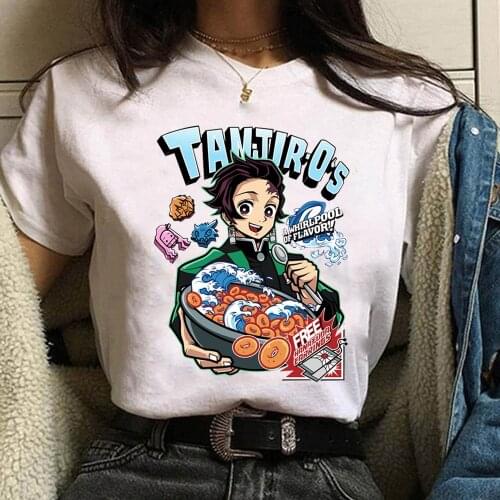 Demon Slayer T Shirt Short Sleeve T-shirts Summer Kimetsu No Yaiba Streetwear Hip Hop Clothes For Women