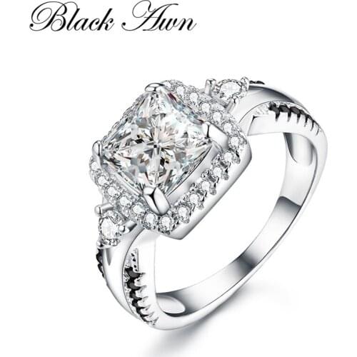 925 Sterling Silver Jewelry Trendy Wedding Rings for Women Engagement Ring Femme Bague Bijoux Anillos De Plata 925 De Ley C183