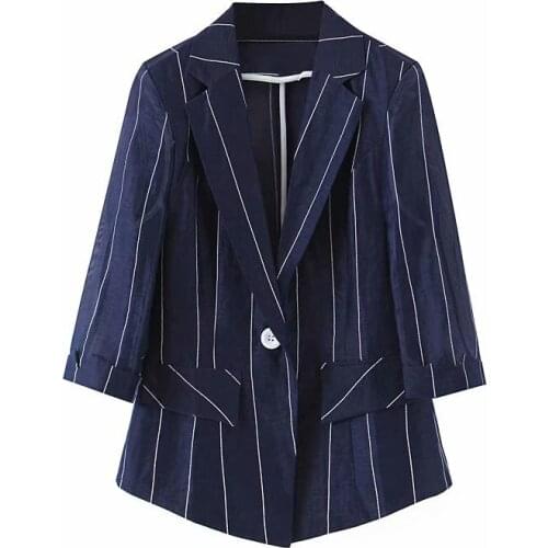 Summer linen blazer women