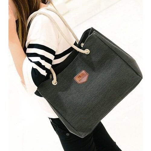 Hot Sale New Female Package Korean Fashion Simple Casual Canvas Shoulder Bag Lady Diagonal Package New