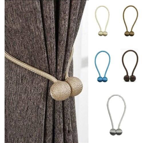 Magnetic Pearl Ball Curtain Tiebacks Tie Backs Holdbacks Buckle Clips Accessory Curtain Rods Accessoires Home Decor