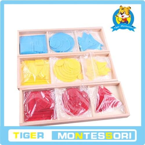 Montessori mathematics Triangles,circles,Square toy