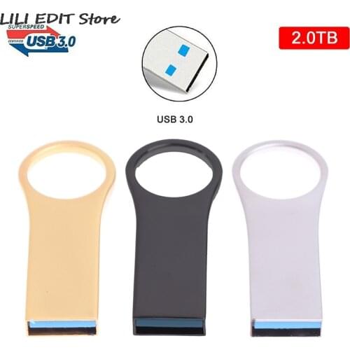 2tb metal usb 3.0 flash drive memória vara caneta u disco de metal chave polegar computador portátil