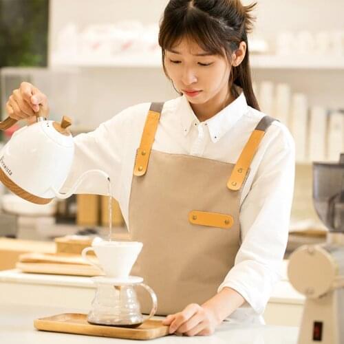 Korean fashion barista apron waterproof anti-fouling men and women smock roast coffee shop office uniforms