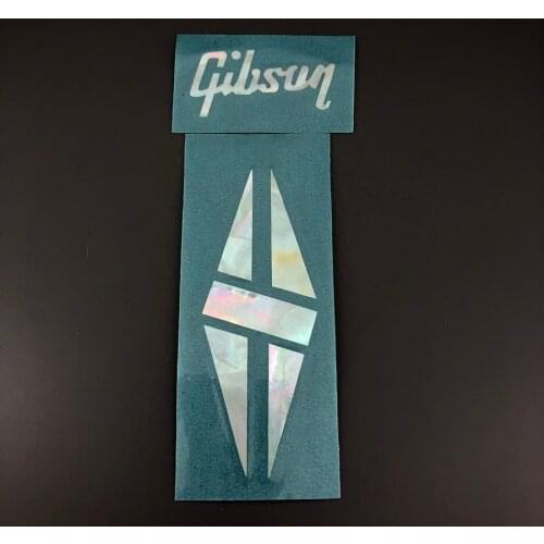 0.1 mm thick GiB Small Diamond Split Self adhesive Decal Sticker White Mother of Pearl Guitar Peghead Logo