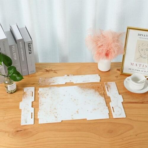 Desktop Storage Box Silicone Mold Notebook Stationery Box Crystal Resin Epoxy Mould DIY Craft Makeup Organizer Jewelry Storage