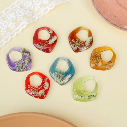 Natural dried flowers imported from Japan UV sealed patch pendant DIY homemade Earrings accessories necklace materials