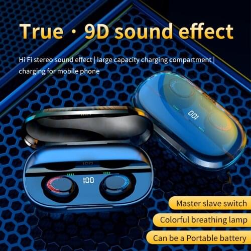 2020 NEW 3000mah Bluetooth Earphones Wireless Headphones Touch Control Waterproof Headsets TWS Earbuds For IOS Android Earbuds