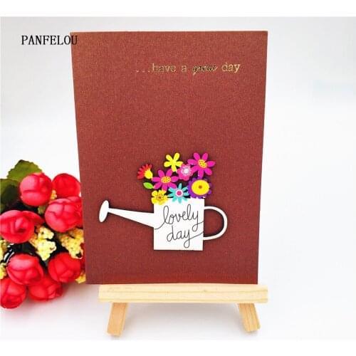 PANFELOU dies cutting dies flower pot Birthday card Scrapbooking DIY album cards paper die metal craft stencils punch cuts