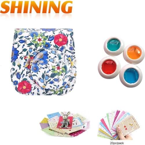 Fujifilm Instax Mini 7S 8 Film Camera Case Bag Flower 20 Sheets Photo Stickers 4 Colors Colorful Filter Camera Accesories