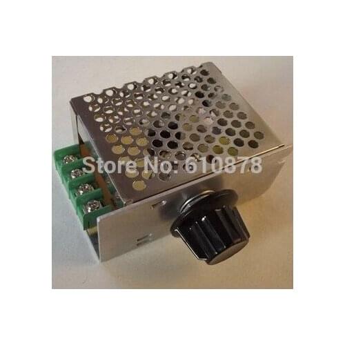 Free shipping,New 4000W 220V Adjustable SCR Voltage Regulator Motor Speed control Dimmer Voltage Thermostat