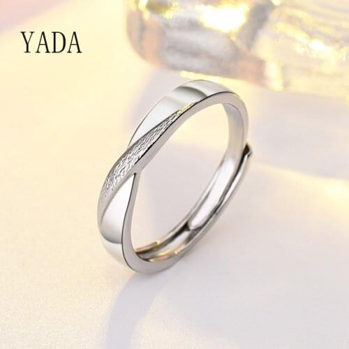 YADA Fashion Trendy Love X Shapae Rings for Men&women Stainless Steel Ring Engagement Wedding Jewelry Silver color Ring RG200036