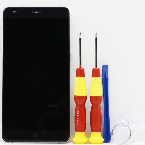 Touch Screen LCD Screen LCD Display For Ulefone Power 1 Digitizer Assembly With Frame Replacement Parts+Power volume button