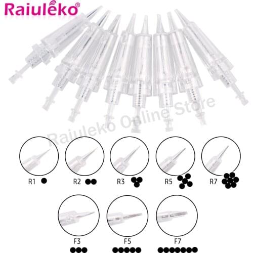 20pcs Bayonet Micro Needle Cartridge Needle for Micropigmentation Tattoo R1/R2/R3/R5/R7/F3/F5/F7 Makeup Eyebrow Lip Derma Tools