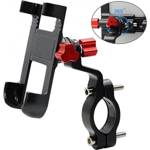 50% Hot Sale Aluminum Alloy 360 Degrees Rotatable Motorcycle Bike Adjustable Phone Bracket