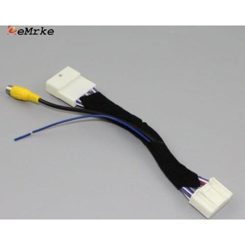 EEMRKE 24 Pin Car Rear Camera Adapter Connector Wire for Renault Clio IV 4 Lutecia Upgrade Screen Display Video Input RCA Cable