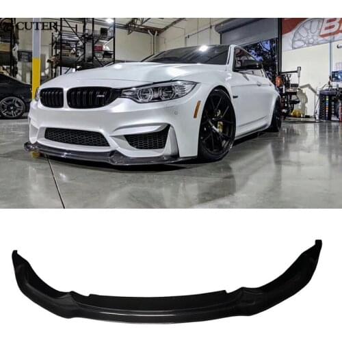 F80 F82 M3 M4 V styling carbon fiber front bumper lip spoiler for BMW F80 M3 F82 M4 2014UP