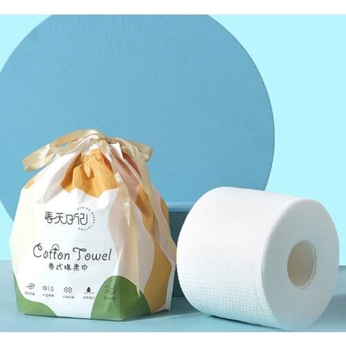 Hot 150/180g Disposable Cotton Face Cloths Towel Soft Washcloth Skin Care Product Makeup Cleaning Wash Cloth Roll Paper Tissue