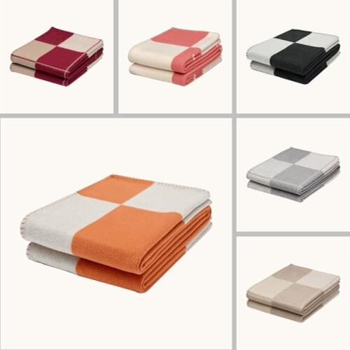 Plaid Cashmere Blanket Crochet Soft Wool Scarf Shawl Portable Warm Sofa Bed Fleece Knitted Throw Cape Blanket Pillowcase