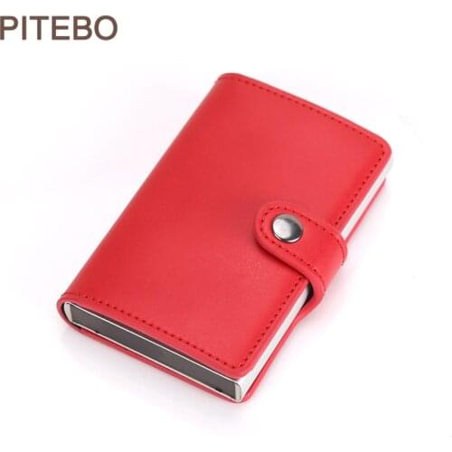 PITEBO Leather Business Card case high-capacity bank card mens Wallet Business Card Holder Portable High-end high-fashion Good