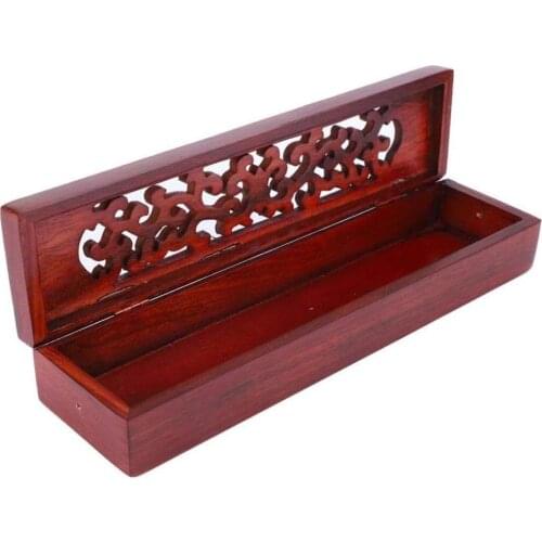 Incense Box Rosewood Holder For Stick Incense Sticks Assorted Buddhist Supply Hollow Storage For Incense Chopsticks