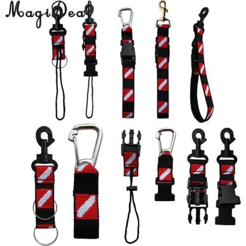 MagiDeal Scuba Diving Fin Mask Camera Light Torch Gear Holder Keeper Lanyard Strap with Safety Clip, Quick Release Buckle