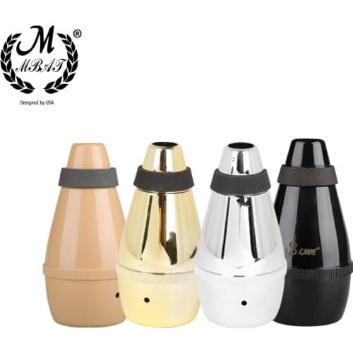 M MBAT Trumpet Light Weight ABS Silencer Practical Trumpet Mute Straight Beginner Practice Accessories Brass Instruments Parts