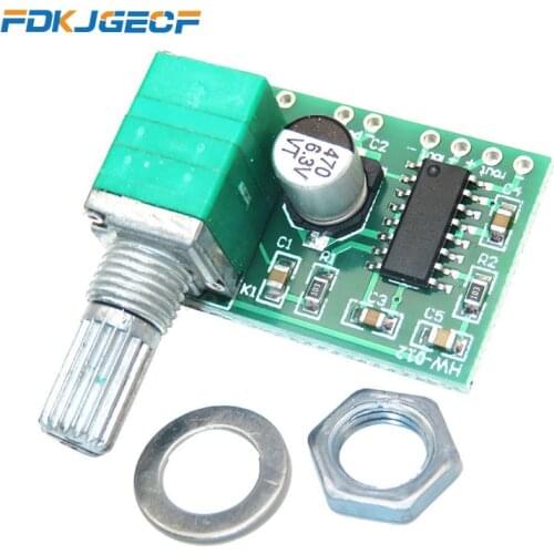 10pcs Mini PAM8403 DC 5V 2 Channel USB Digital Audio Amplifier Board Module 2 * 3W Volume Control with potentionmeter