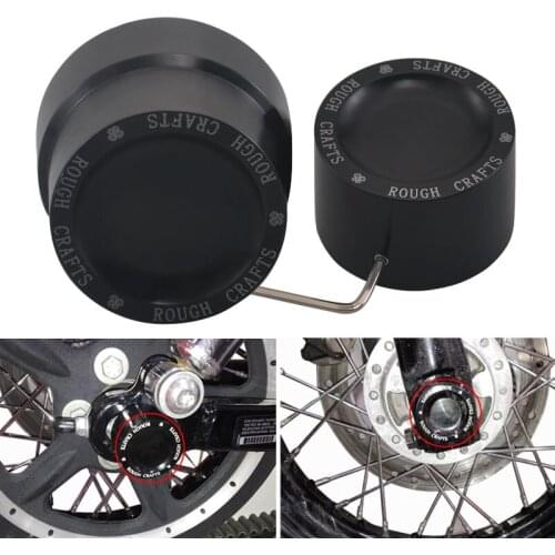 Motorcycle Rough Crafts Front Axle Nut Covers Bolt Kit Fit For Harley Sportster XL 883 1200 CVO Road Glide King Softail