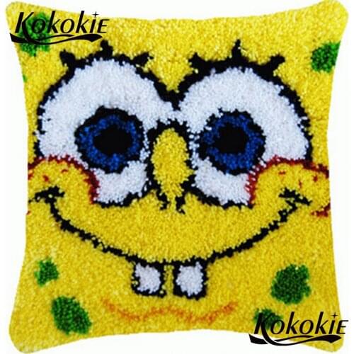 Handicraft cross stitch throw pillow embroidery needlework sets cartoon Crocheting Rug Yarn Pillowcase latch hook rug 3d carpet