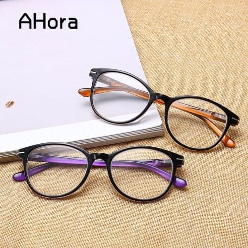 Ahora Anti Fatigue Round Frame Reading Glasses 2019 Fashion Presbyopia Eyewear for Men Women Diopter +1.0 1.5 2.0 2.5 3.0 3.5 4