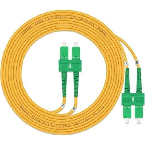 Fiber Optic Patch Cable SC/APC-SC/APC Singlemode Duplex Fiber 3.0mm PVC Fiber optic jumper
