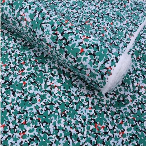 1 Meter Green Abstrat Floral Summer Wide Crepe De Chine Printing Clothing Silk Fabric