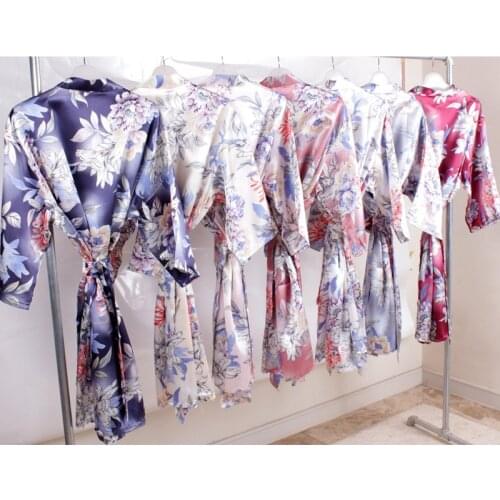 Silk robe bridal robe lady Bridesmaid Robes Bride Robes A2340