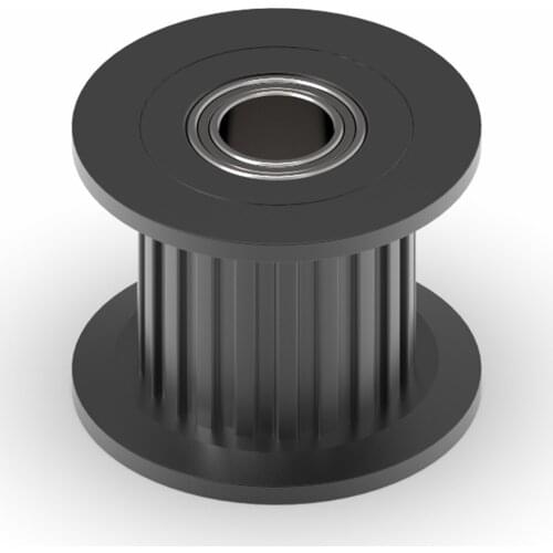 2GT 20 Teeth Synchronous Wheel Idler Pulley, Black, Bore 3mm 4mm 5mm, Without Bearing For GT2 Timing Belt Width 10mm, 20teeth