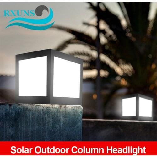 Solar Column Courtyard Light Garden Villa Column Head Wall Light Outdoor Waterproof New Rural Landscape Lamp Gate Street Light