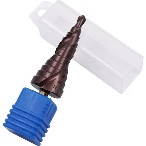 HSS Co M35 Spiral Grooved Center Drill Bit Pagoda Shape Hole Cutter 6-24mm Carbide Titanium Step Cone Drill Bit