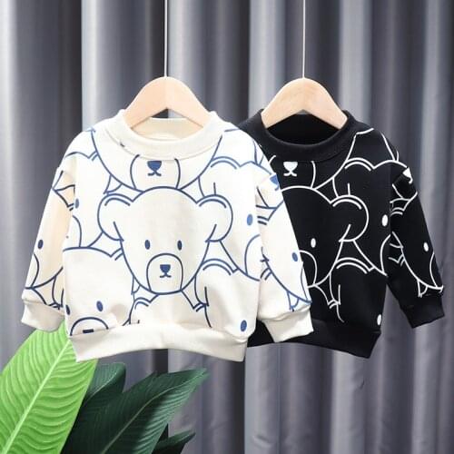 Boys Sweatshirt Kids Clothes 0-5Y Childrens hoodie Cottons Cartoon Spring Autumn Girl T-shirt long sleeve Baby boy pullover