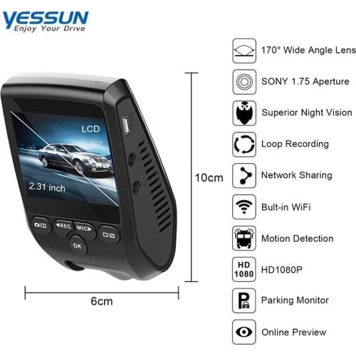 Dash cam Car DVR 2 Cameras Lens 2.3 Inch Dual Lens With Rearview Camera Video Recorder Dvrs G-sensor/parking mode/ adas