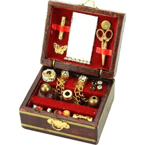 Vintage 1:12 1/6 Dollhouse Jewellery Case Furniture Ornaments Model Accs