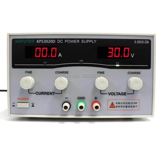Wanptek KPS3020D high precision Adjustable Digital DC Power Supply 30V/20A for Scientific Research Laboratory Switch