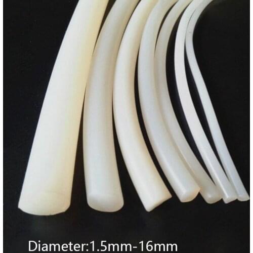 Silicone Rubber Cord White Seal O Ring Cord 1.5mm 2mm 3mm 6mm 8mm 10mm 16mm