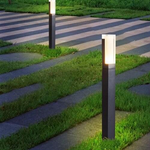 1PCS Waterproof LED Garden Lawn Lamp Modern Aluminum Pillar Light Outdoor Courtyard villa landscape lawn bollards light