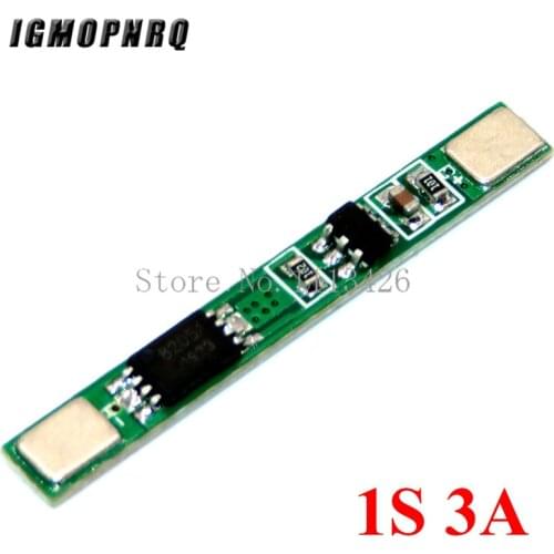 10PCS/LOT 1S 3.7V 3A li-ion BMS PCM battery protection board pcm for 18650 lithium ion li battery