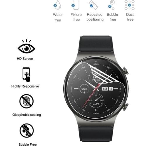 2 3 5 6 Pcs Soft Hydrogel Protective Film For Huawei Watch 3 Pro Screen Protector Cover For Huawai Wuawei Watch GT2 Pro No Glass