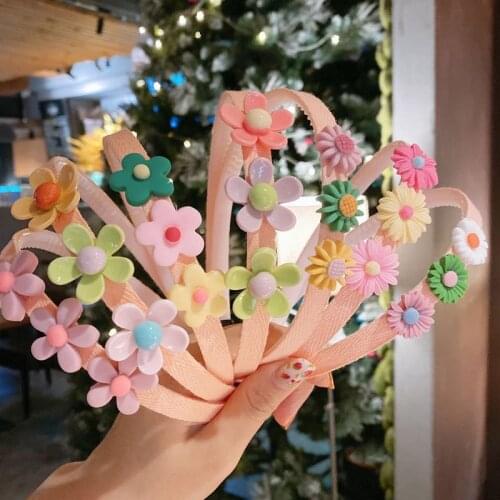 2021 Cute Flower Bangs Fixed Braided Hairbands With Teeth For Girls Kids Sweet Hair Ornament Headband Fashion Hair Accessories