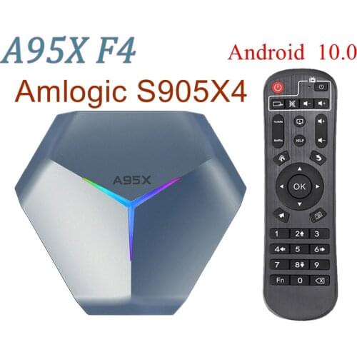 5PCS A95X F4 TV Box Amlogic S905X4 RGB Light Quad Core Android 10 4G 64GB Dual 5G Wifi BT 8K Youtube HD 4K Smart Media Player